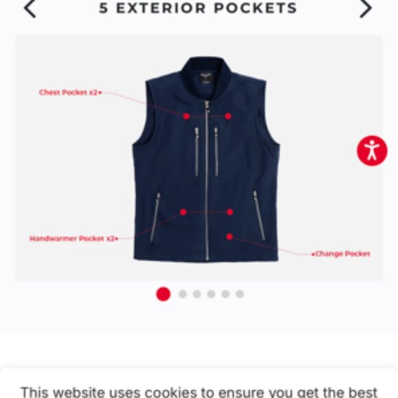 ScotteVest The 101 Travel Vest Multi Pocket Red Small - Picture 3 of 14